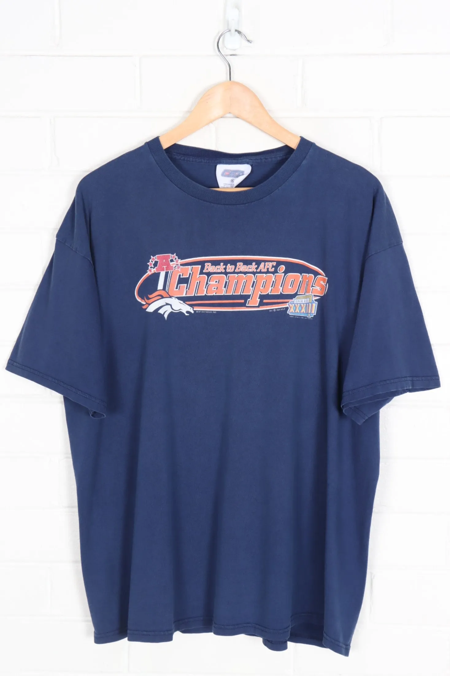 1999 Vintage SUPER BOWL Back to Back Champions Tee (XL)