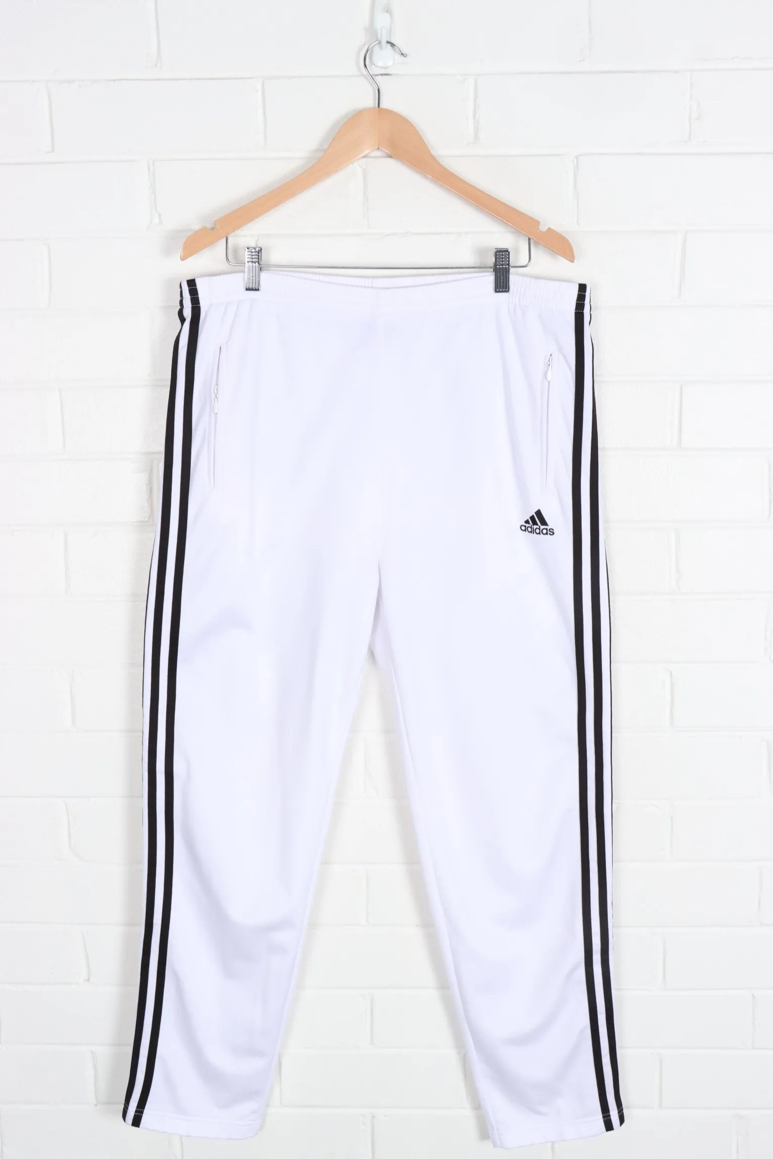 ADIDAS 3-Stripe Tear Away Snap Button Trackpants (M)