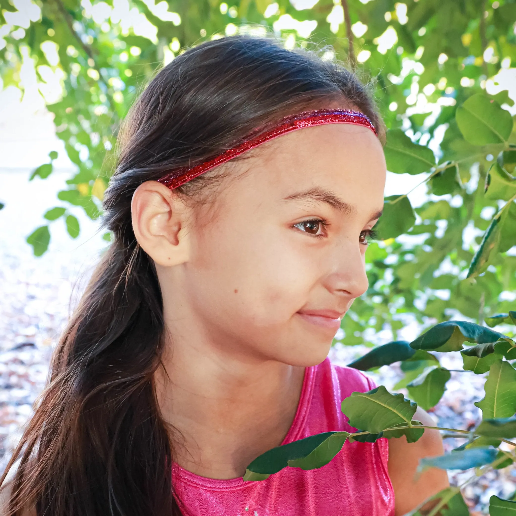 Adjustable No Slip Thin Glitter Headbands - 6 Pack