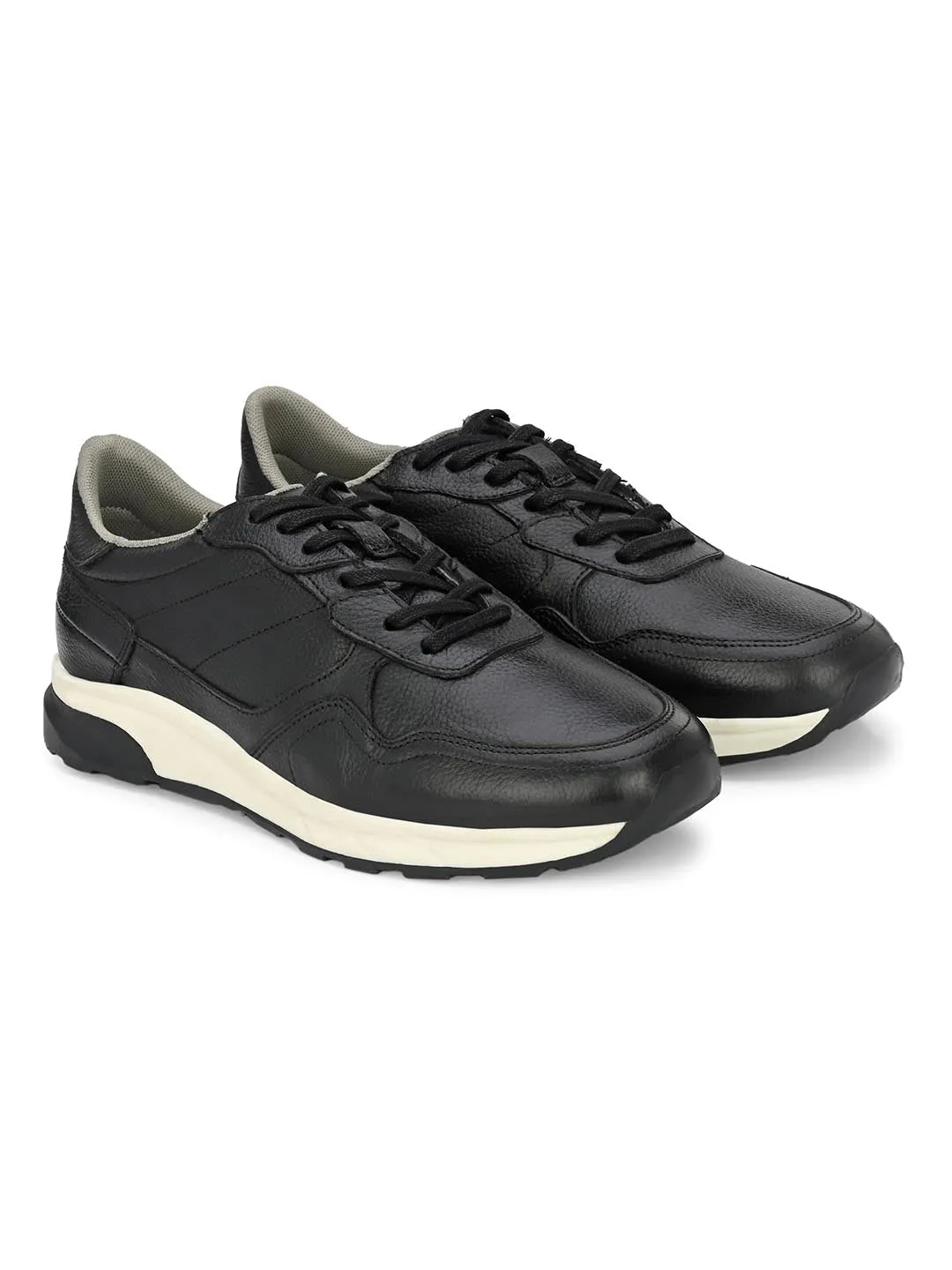 Alberto Torresi Genuine Leather Black Sneakers