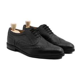 Alvador - Men's Black Pebble Grain Oxford Shoe