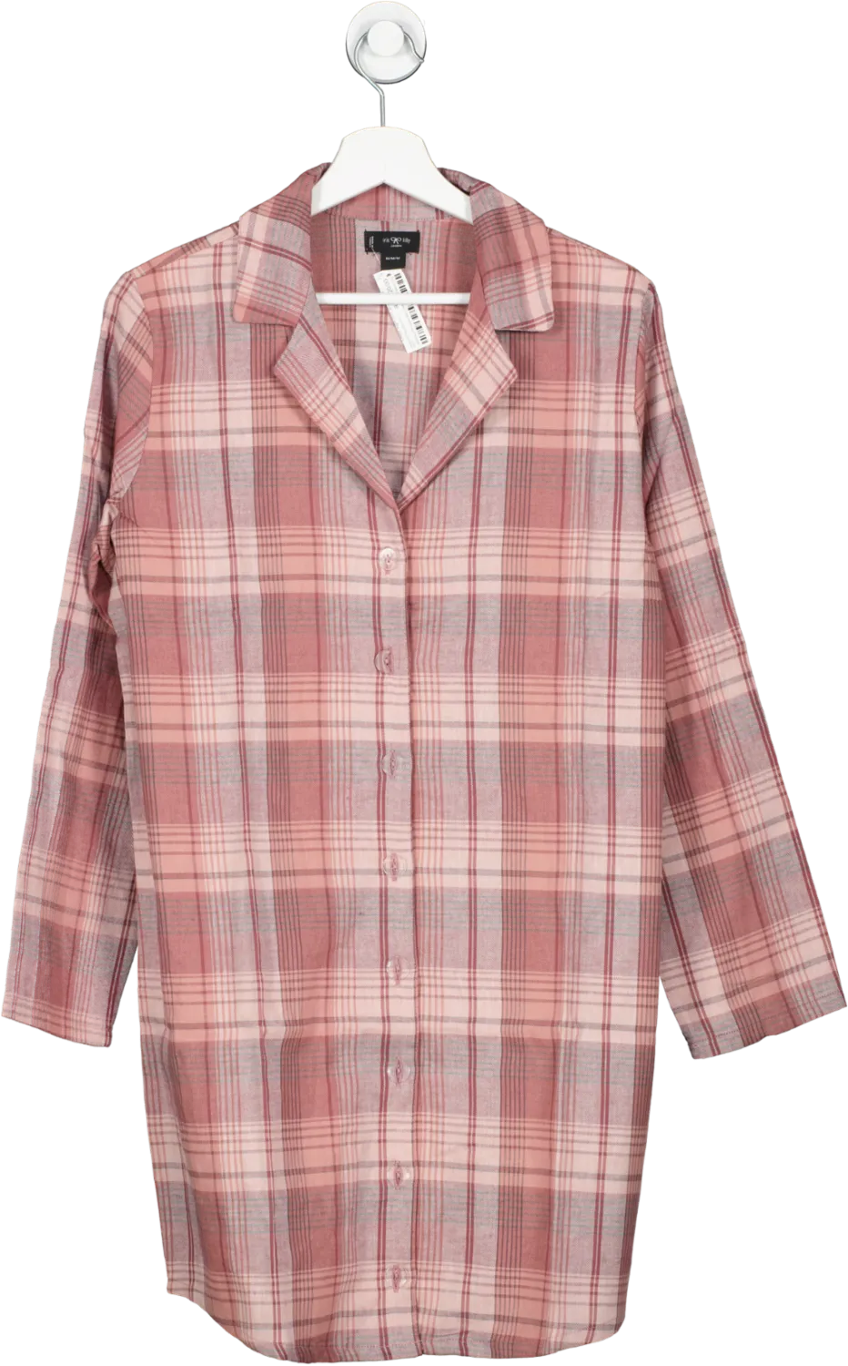 AMAZON FASHION Iris & Lily Pink Classic Check Night Shirt BNWT UK M