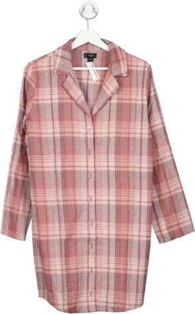 AMAZON FASHION Iris & Lily Pink Classic Check Night Shirt BNWT UK M