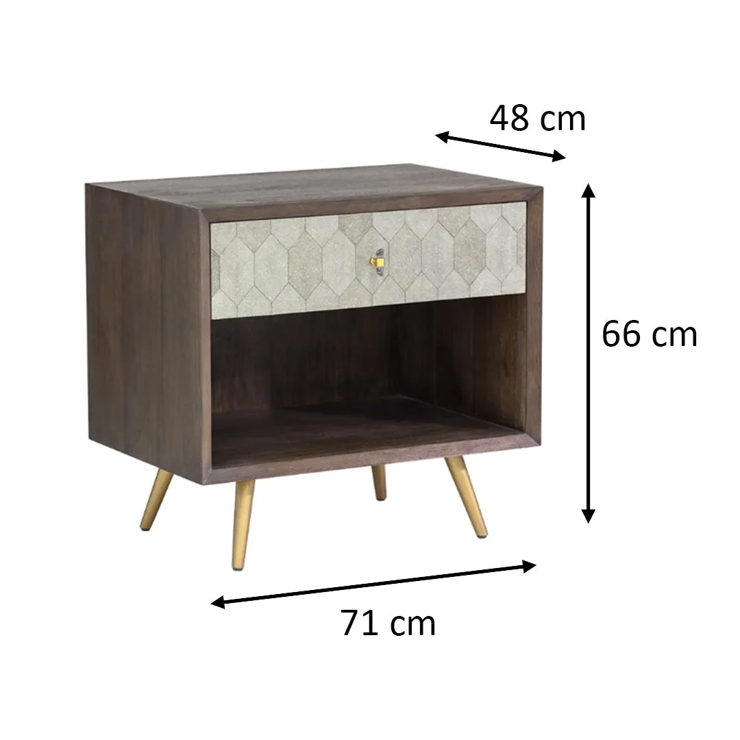 Aniston Nightstand Dark Mango by Sunpan