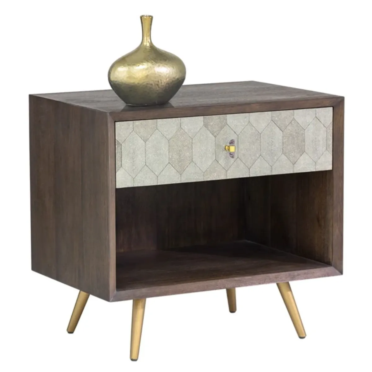 Aniston Nightstand Dark Mango by Sunpan