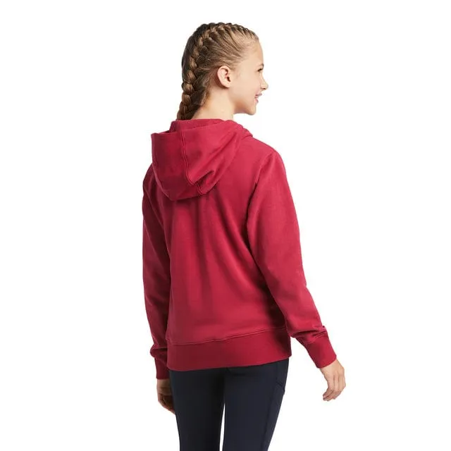 Ariat Hoodie Kids Logo 3D Red Bud