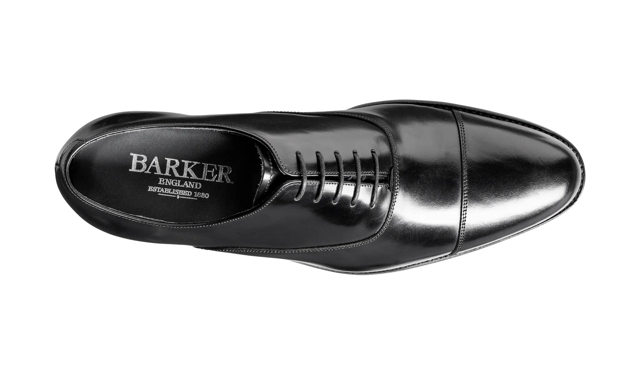 Barker Winsford Oxford Shoe - Hi Shine Black