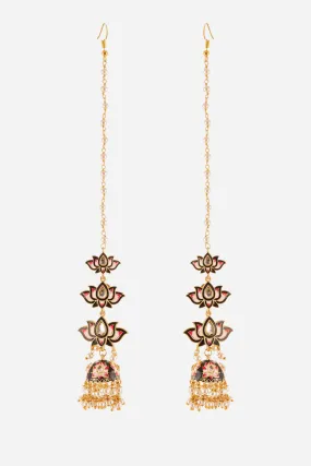 Black Lotus Motif Jhumkis