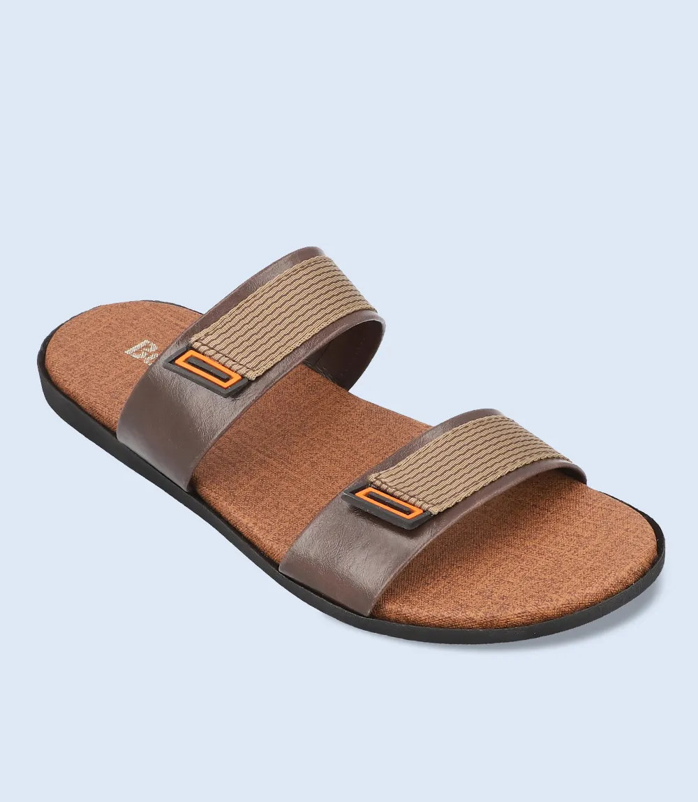 BM4598-BROWN-Men Slipper