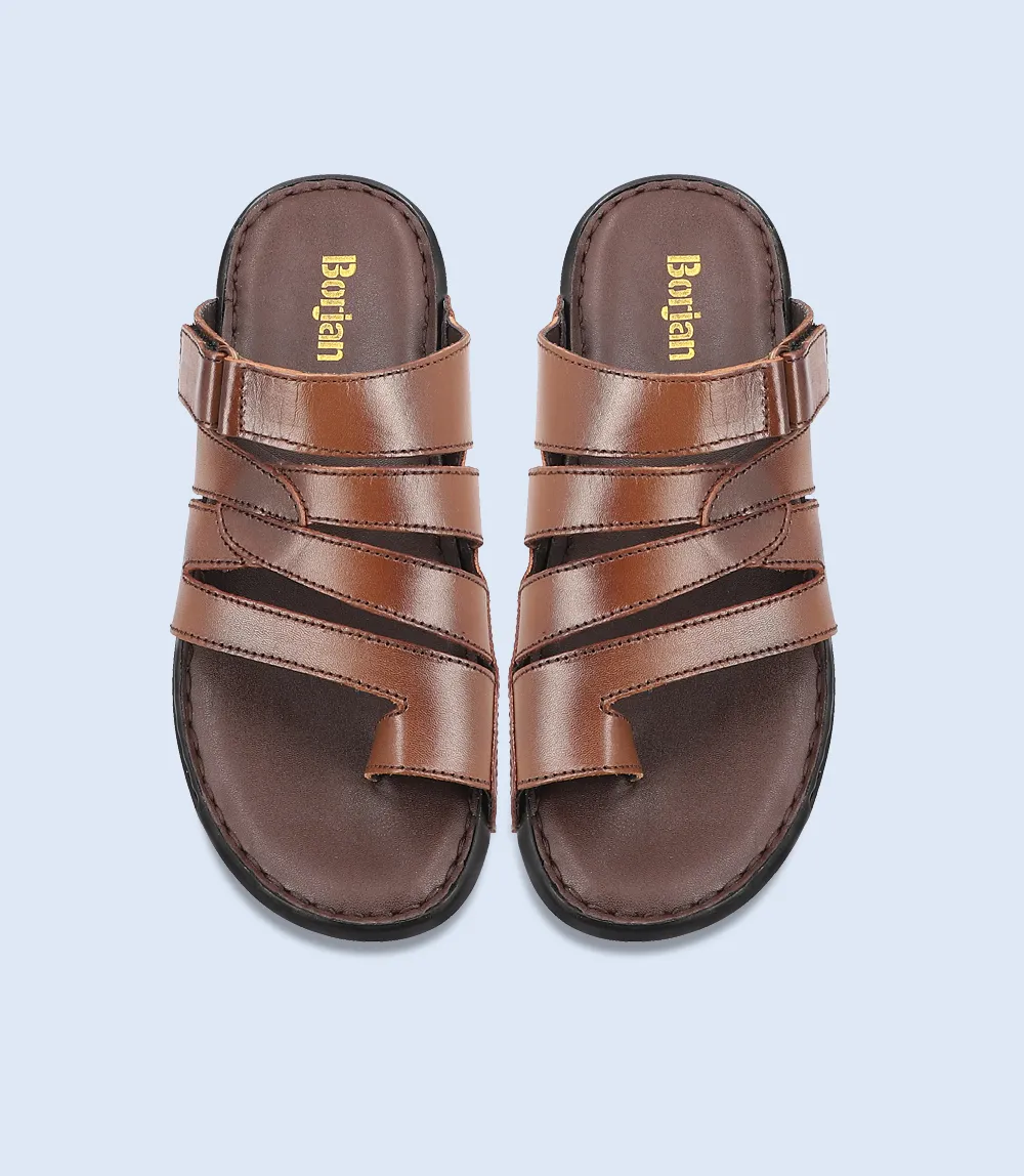 BM4744-BROWN-Men Chappal