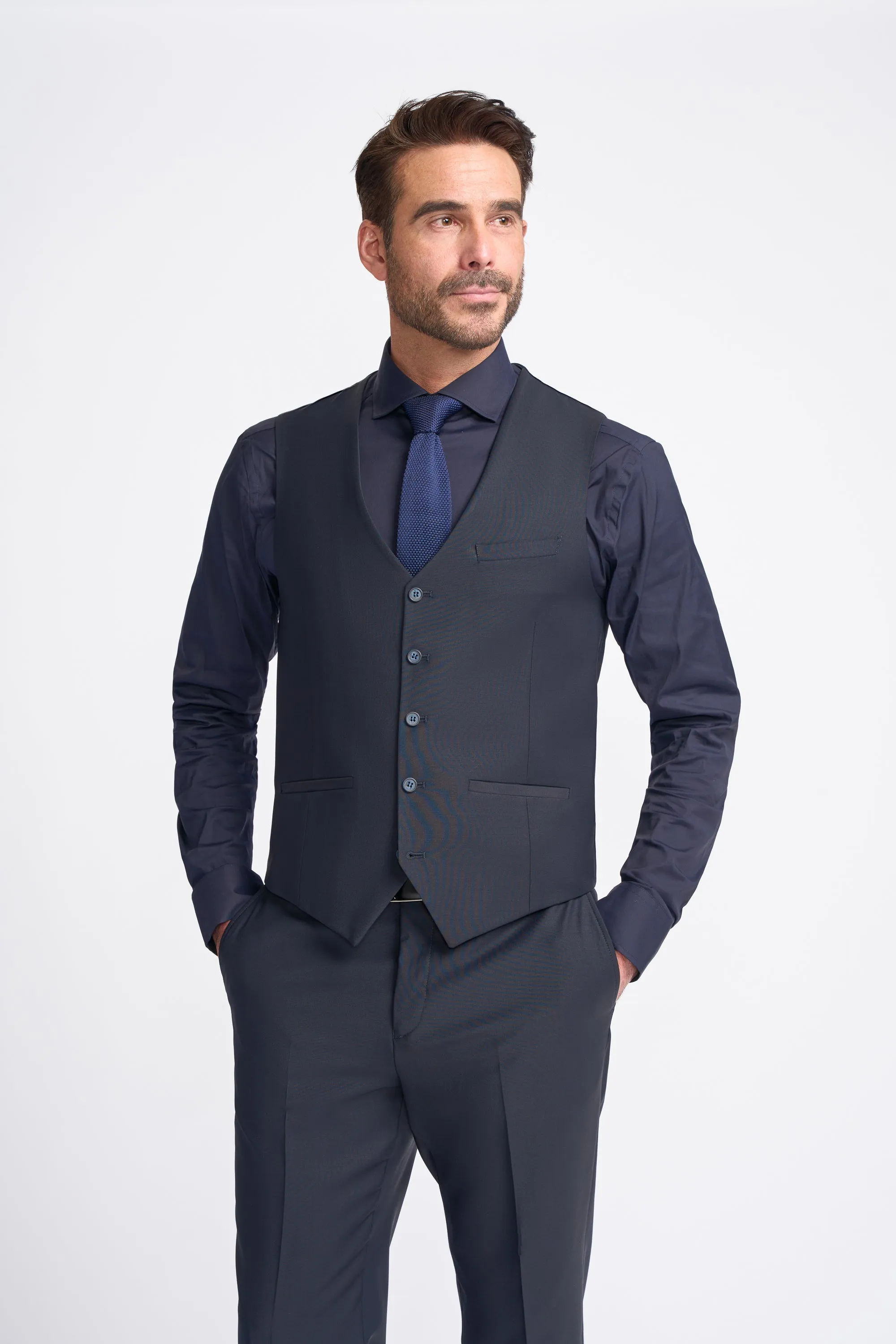 Bond Midnight Blue Three Piece Suit