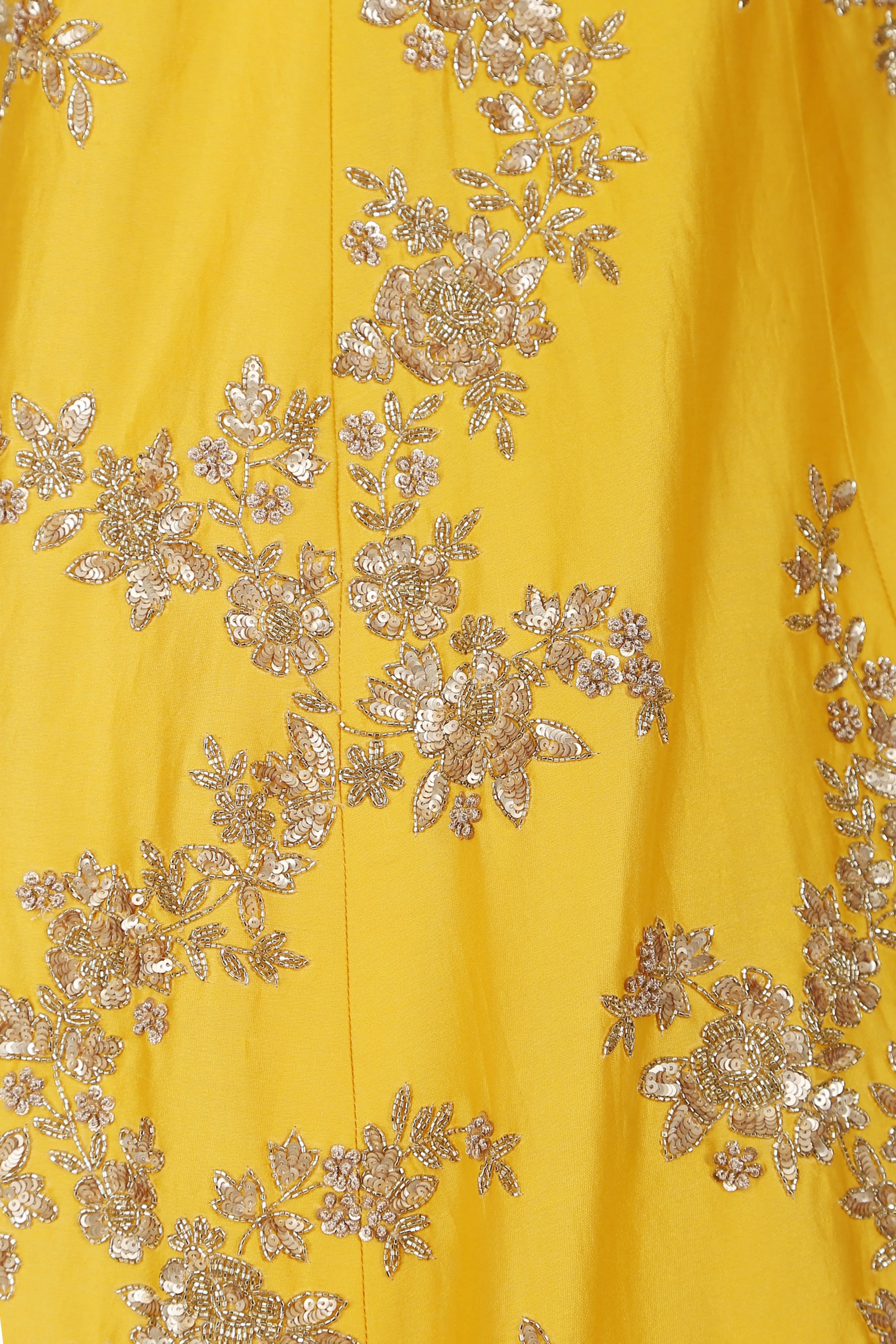 Bright Yellow Lehenga Set.