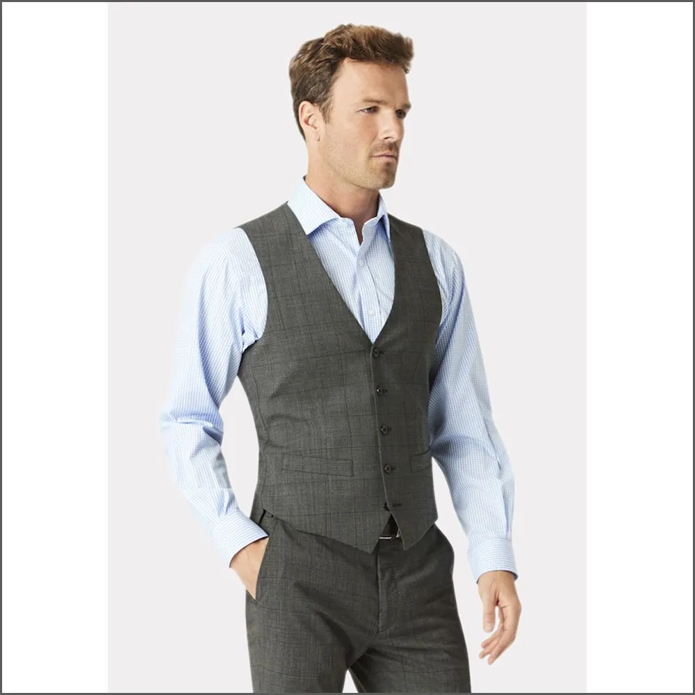 Brook Taverner Cassino Grey Check Washable Suit<><>