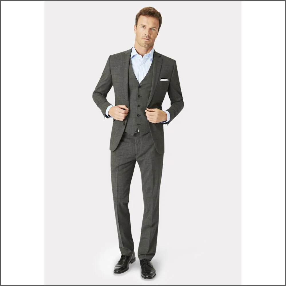 Brook Taverner Cassino Grey Check Washable Suit<><>