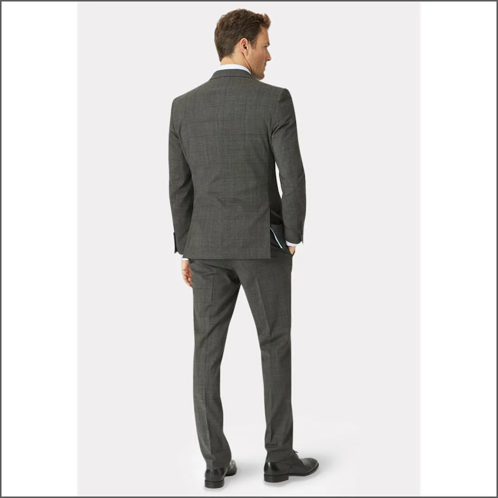 Brook Taverner Cassino Grey Check Washable Suit<><>