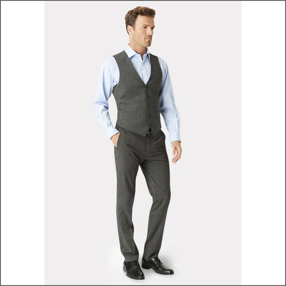 Brook Taverner Cassino Grey Check Washable Suit<><>