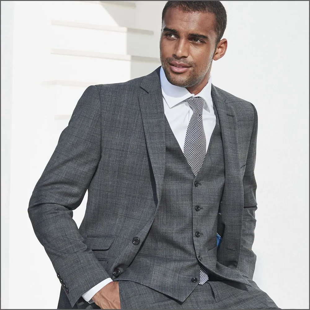 Brook Taverner Cassino Grey Check Washable Suit<><>