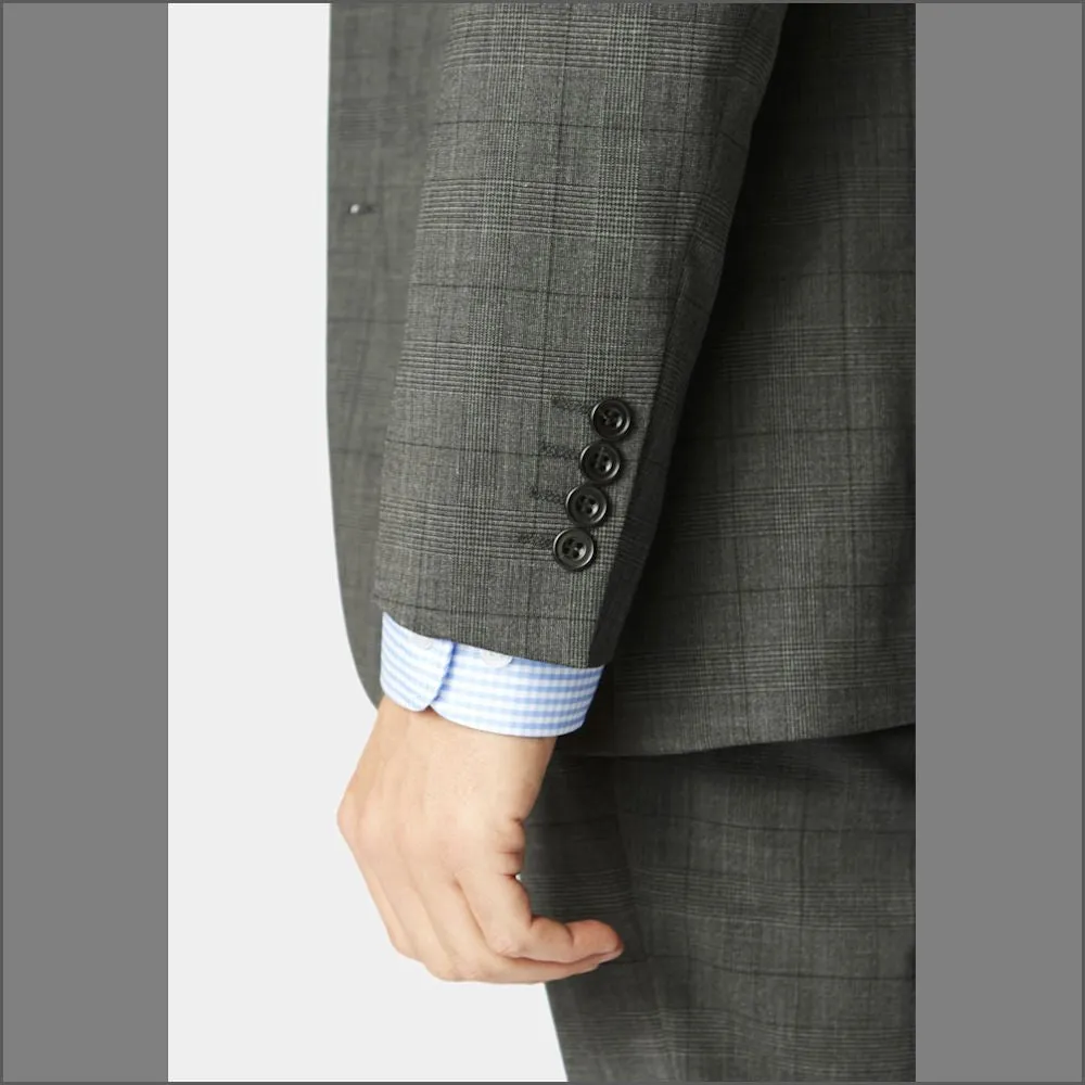 Brook Taverner Cassino Grey Check Washable Suit<><>