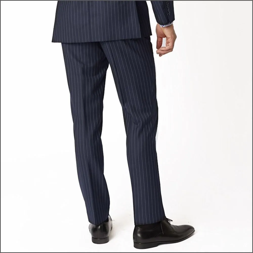 Brook Taverner Epsom Navy Pinstripe Super 110's Suit***