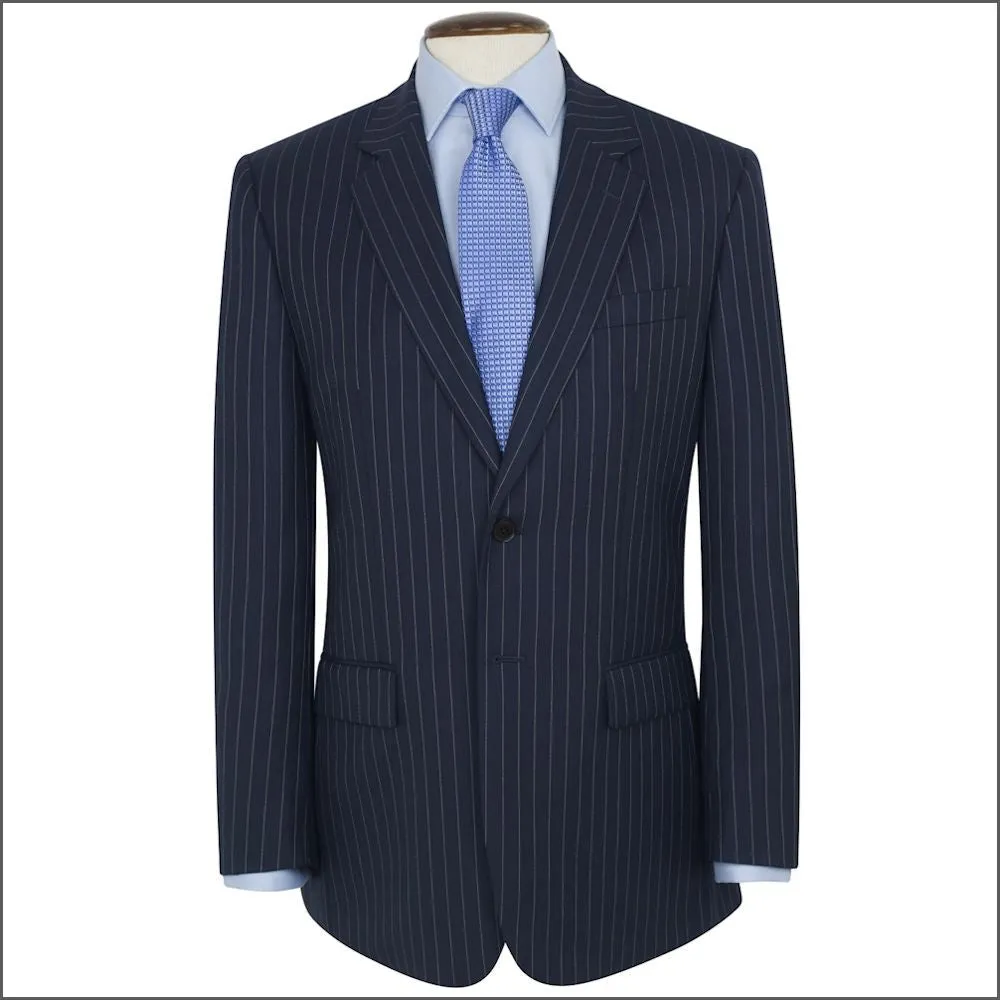 Brook Taverner Epsom Navy Pinstripe Super 110's Suit***