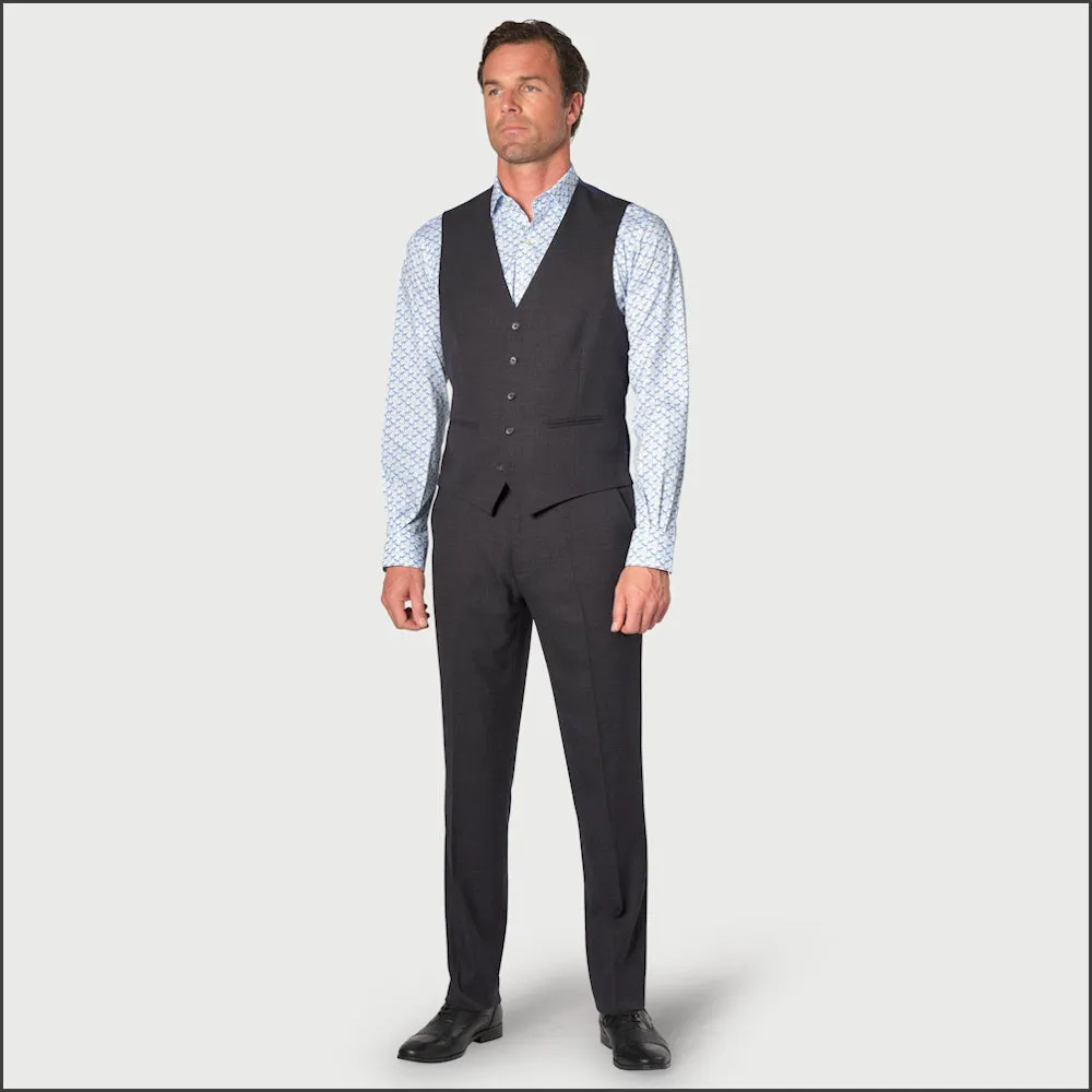 Brook Taverner Wells Wool Blend Charcoal Suit - Waistcoat Optional<><>