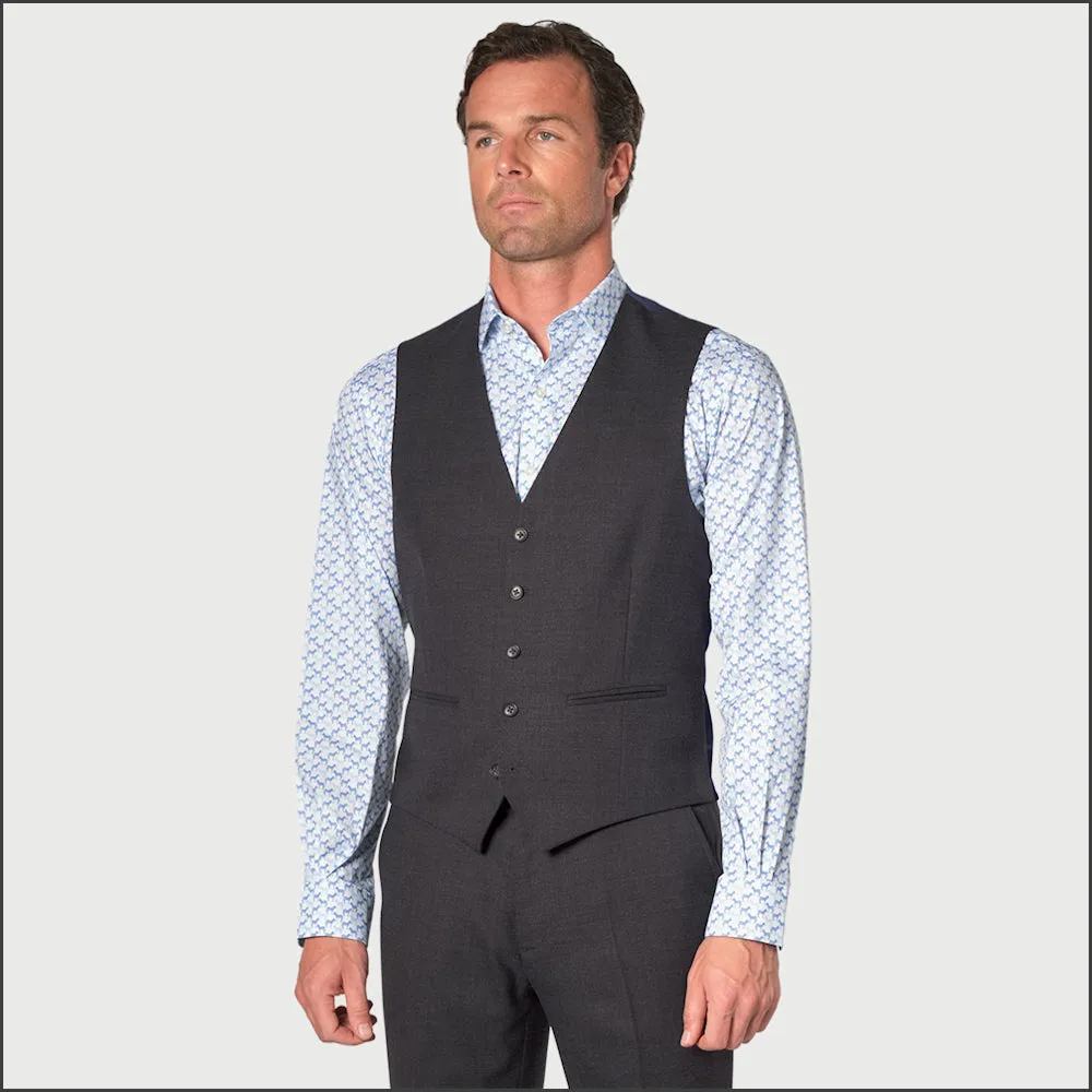 Brook Taverner Wells Wool Blend Charcoal Suit - Waistcoat Optional<><>