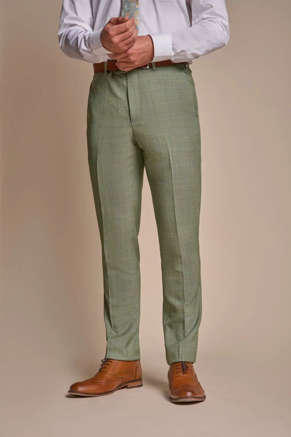 Cavani Caridi Men's Sage Tweed Three Piece Suit