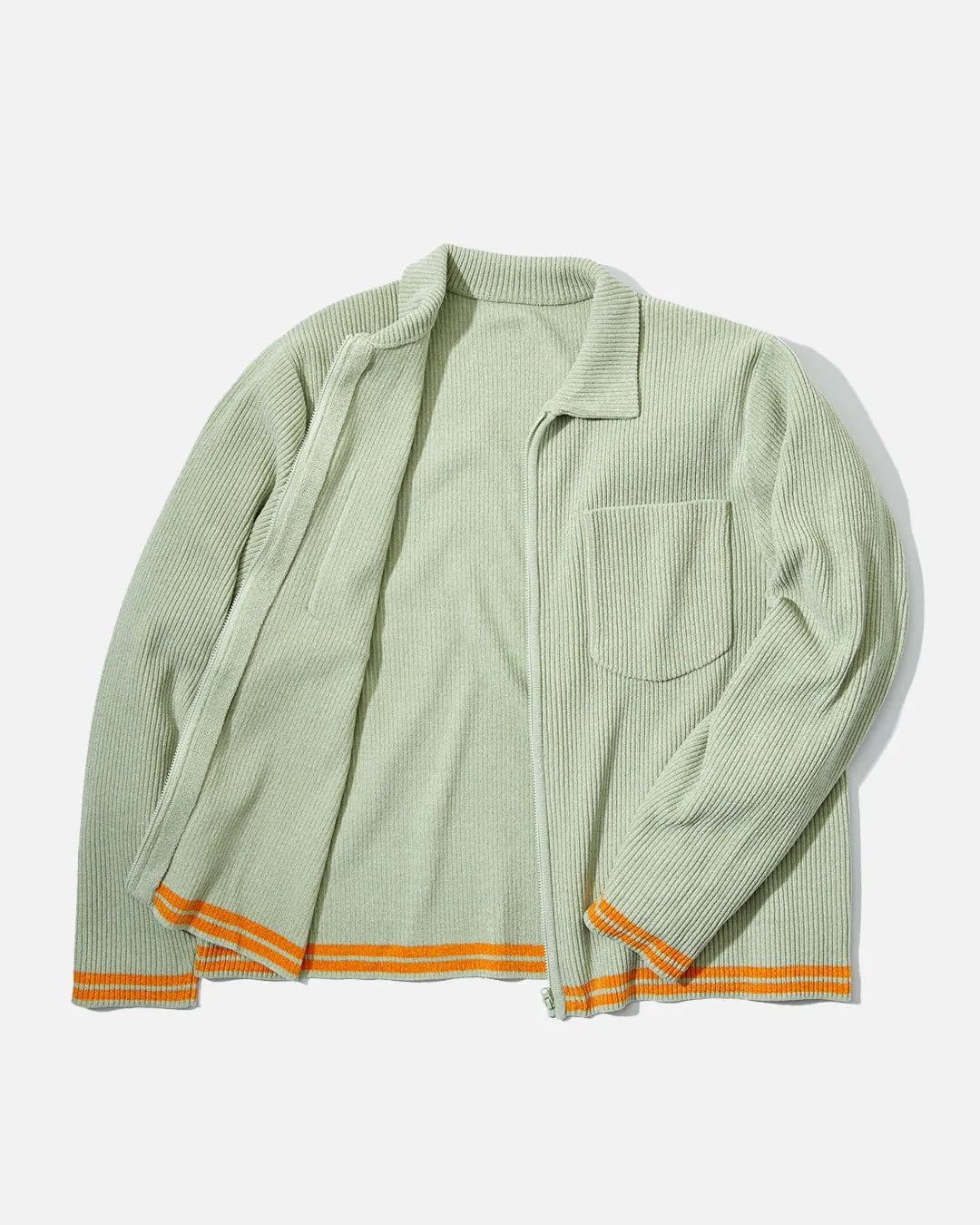 Cordy Knit Jacket - Mint Green