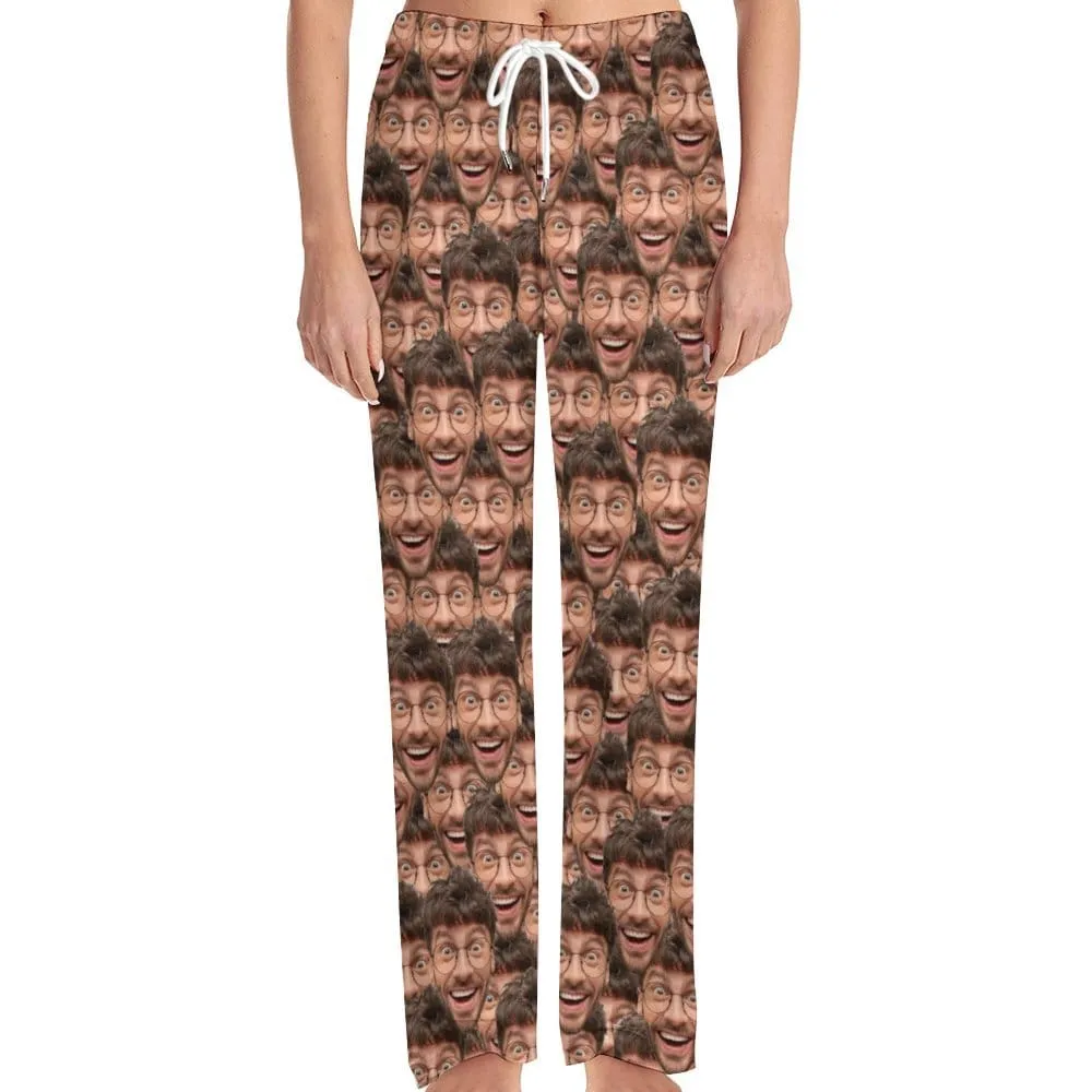 Custom Face Seamless Pajama Pants and Pet Dog Bandana