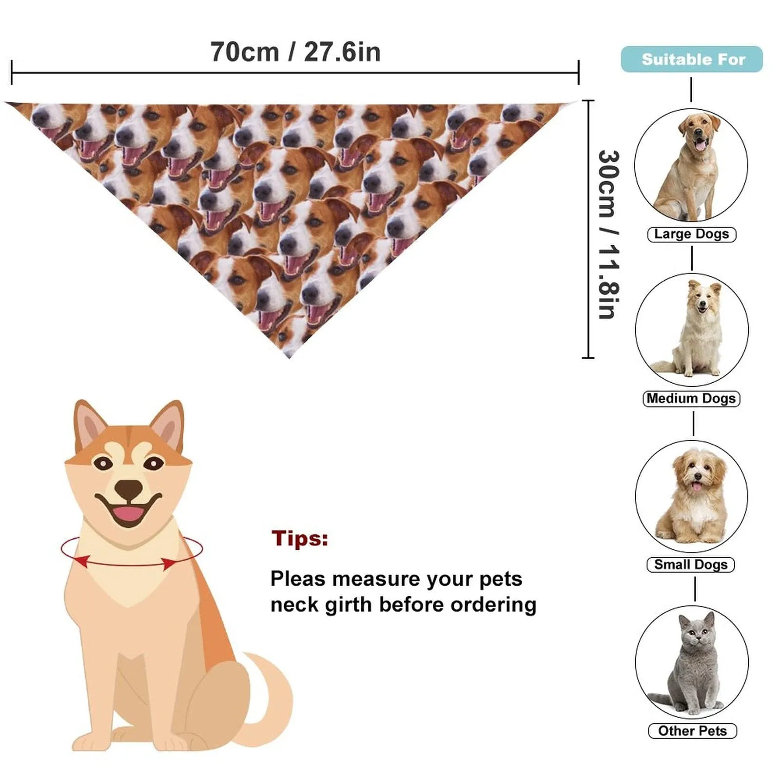 Custom Face Seamless Pajama Pants and Pet Dog Bandana