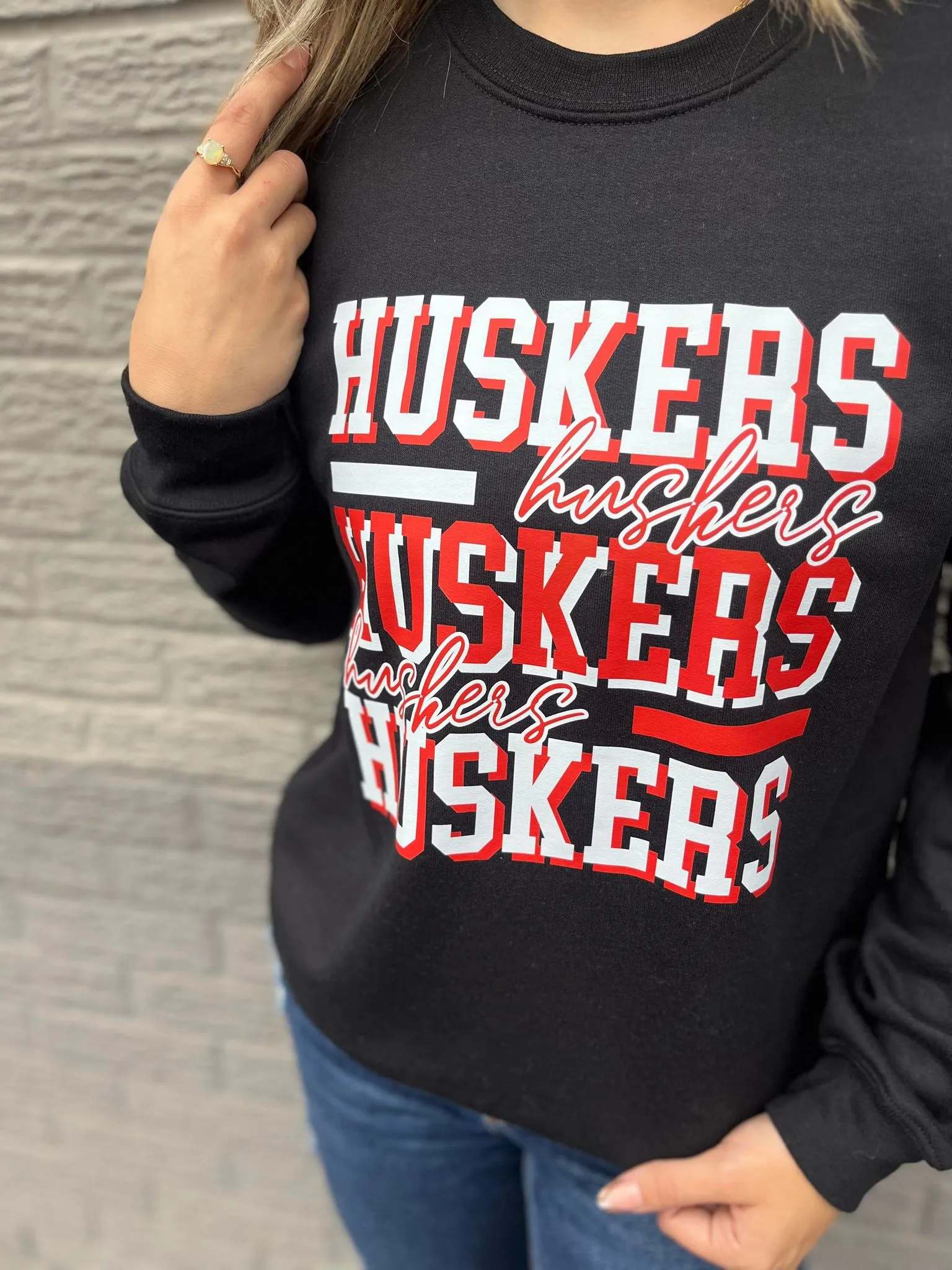 Custom Repeating Layered Mascot Sweatshirt