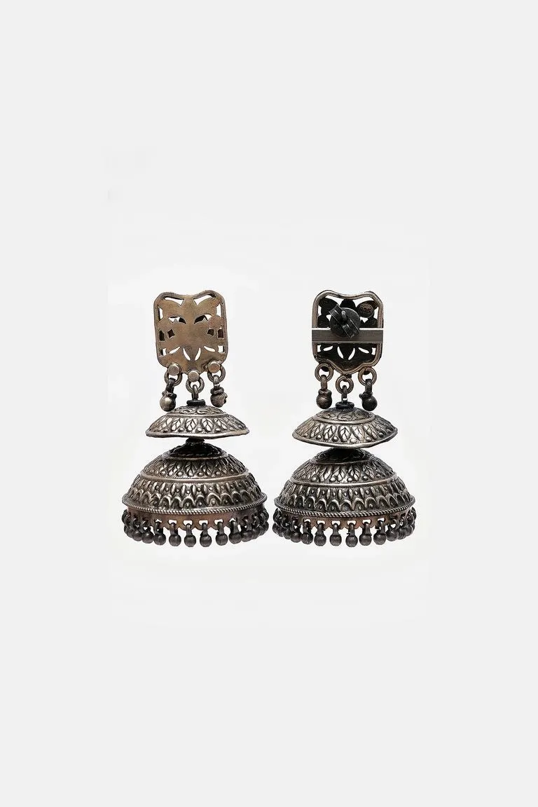 Cut Work Double Layered Jhumkis