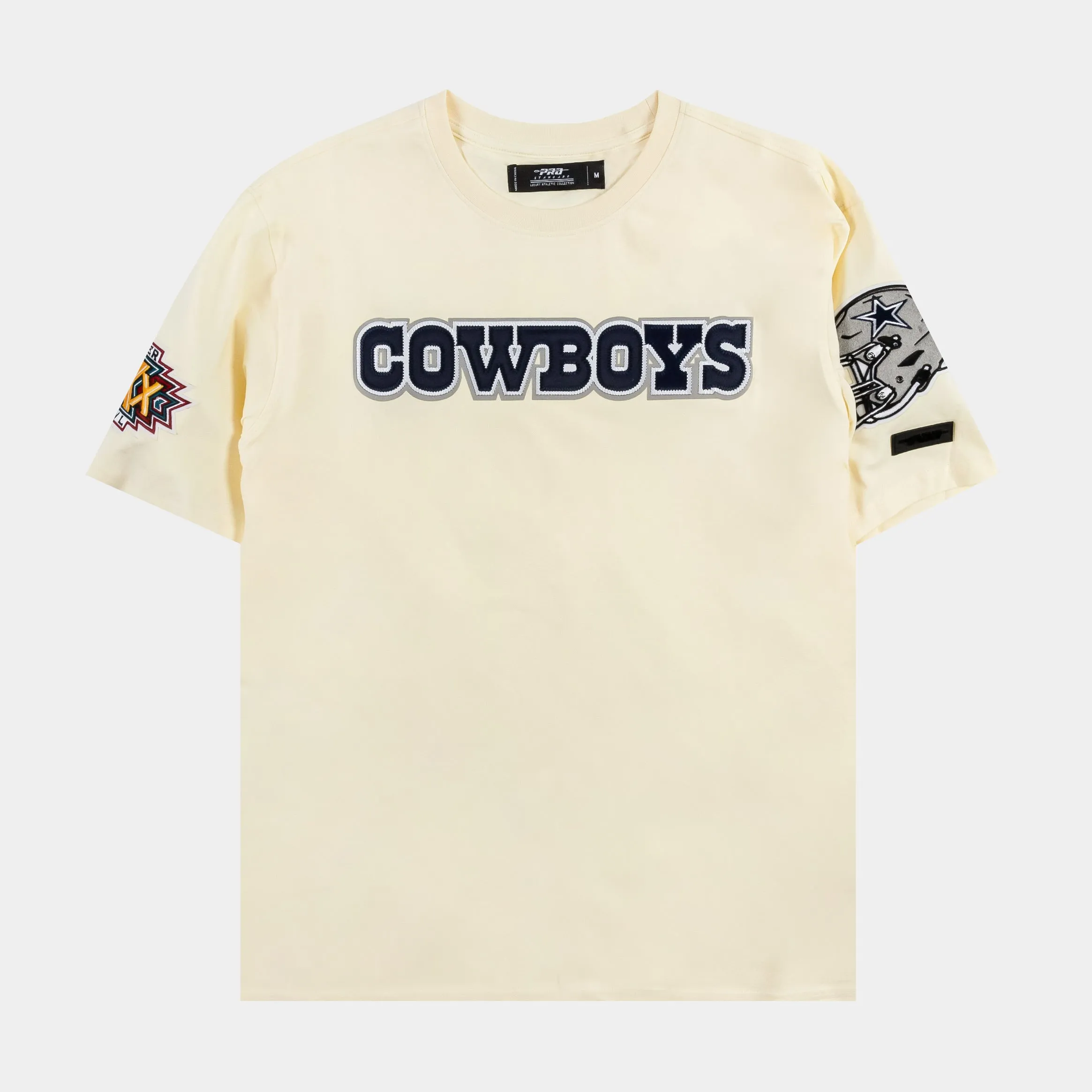 Dallas Cowboys Tackle Twill Mens Short Sleeve Shirt (Beige)