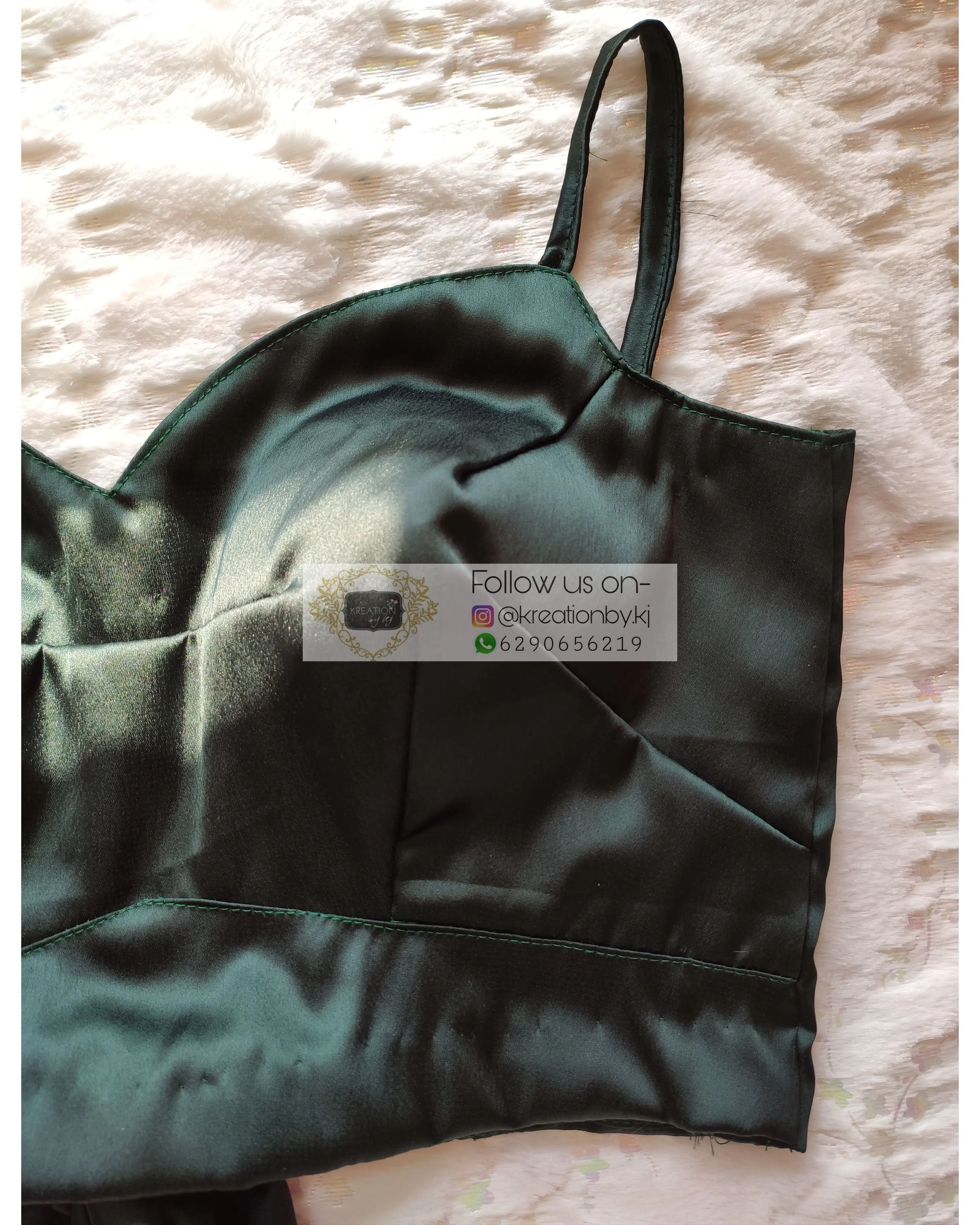 Dark Blackish Green Strappy Blouse