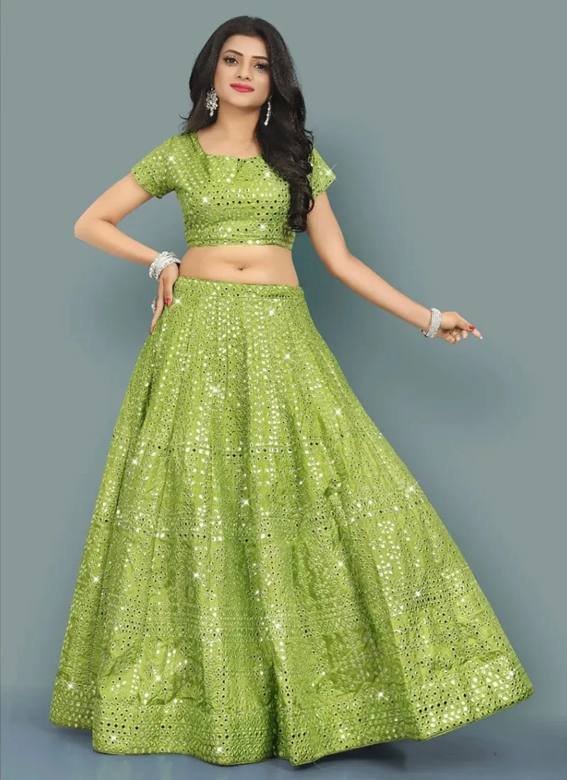 DESIGNER-PARROT-GREEN-MIRROR-LEHENGA-CHOLI