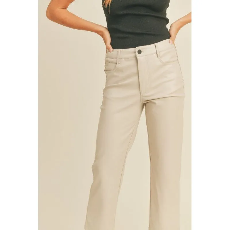 Devon Leather Straight Pants