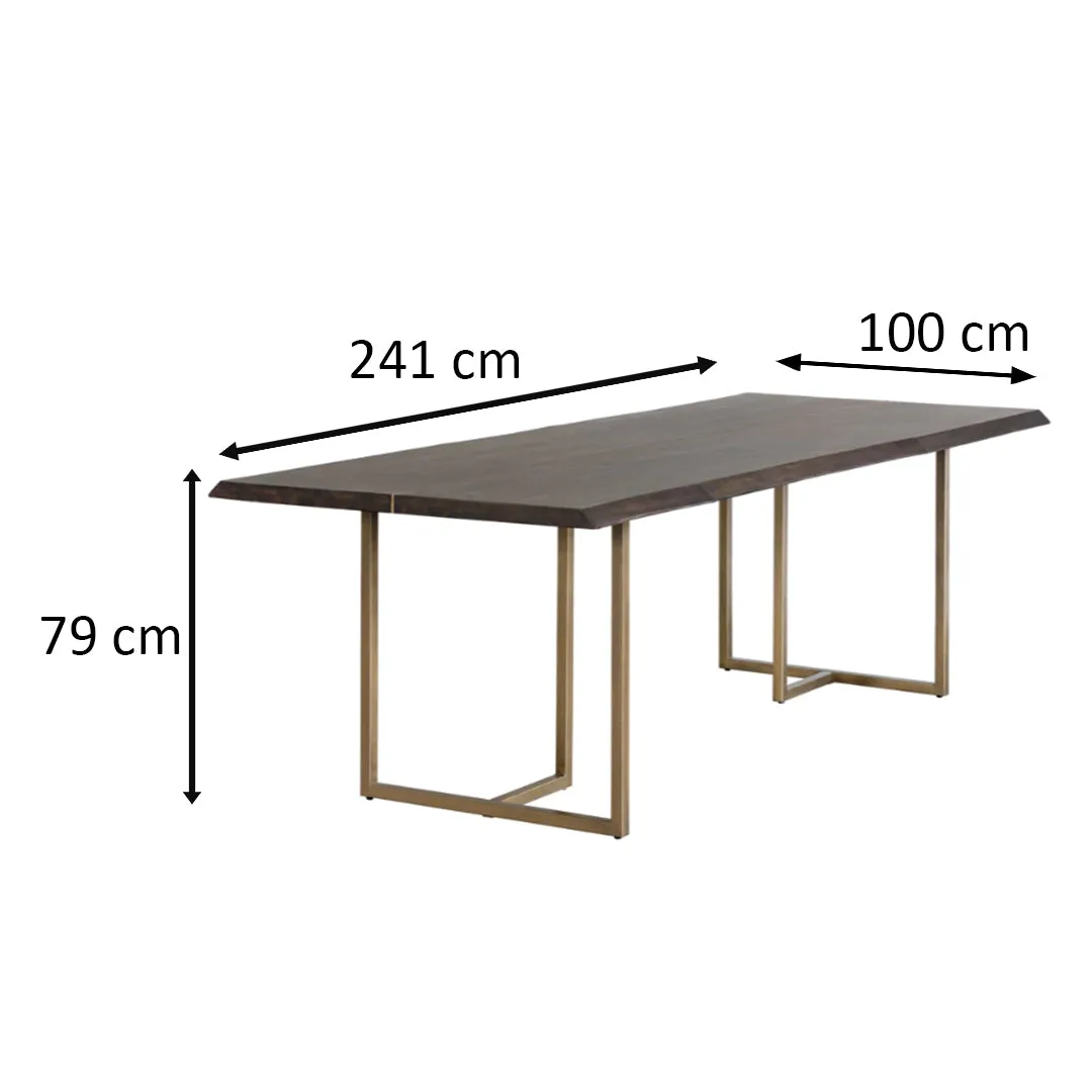 Donnelly Dining Table Dark Mango by Sunpan