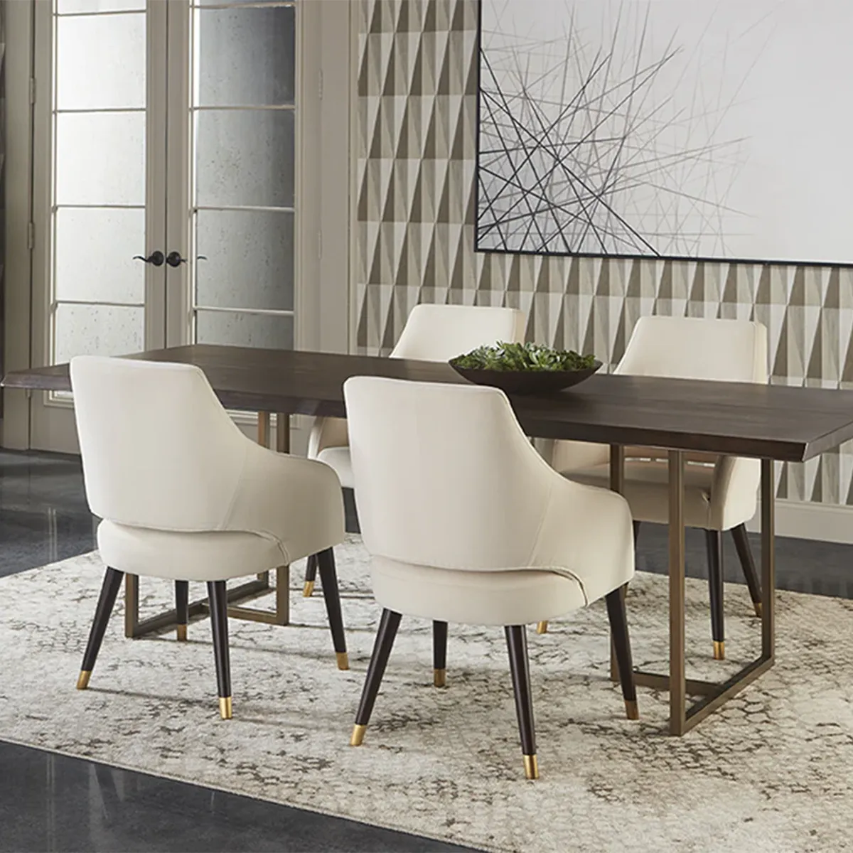 Donnelly Dining Table Dark Mango by Sunpan