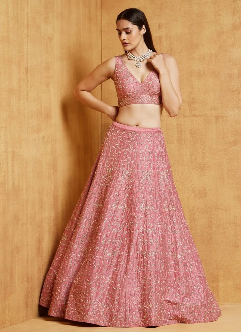 ELEGANT-PINK-DESIGNER-GEROGETTE-LEHENGA-CHOLI