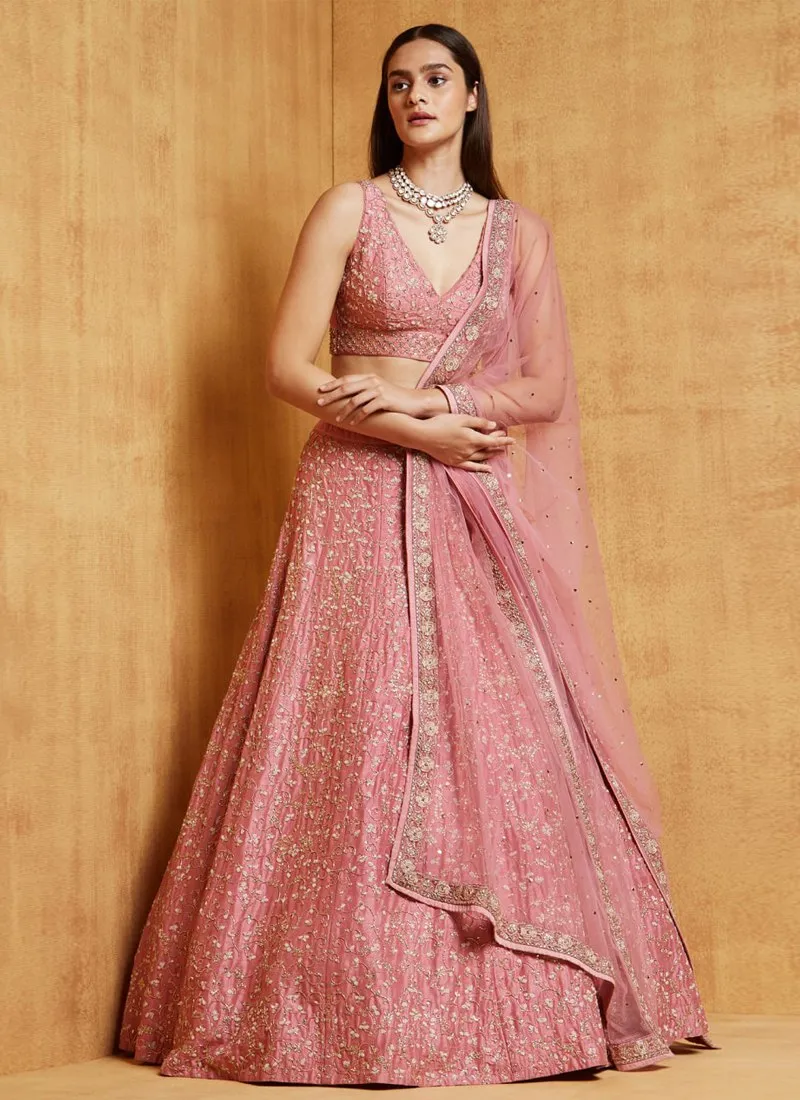 ELEGANT-PINK-DESIGNER-GEROGETTE-LEHENGA-CHOLI