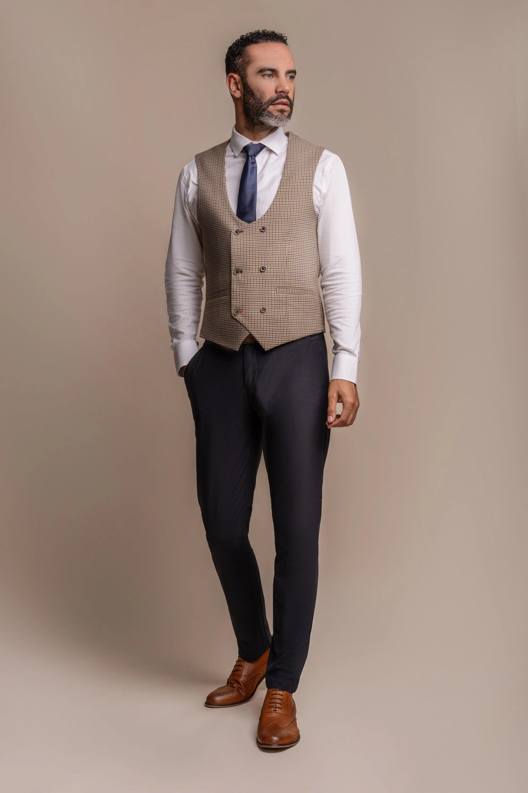 Elwood Houndstooth with Reed Navy Trousers