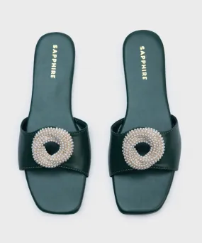 Embellished Square-toe Flats