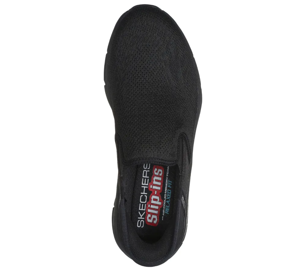 Espadrile sport, dama, SKECHERS SLIP-INS D'LUX WALKER-REELER 232463-BBK negru, textil