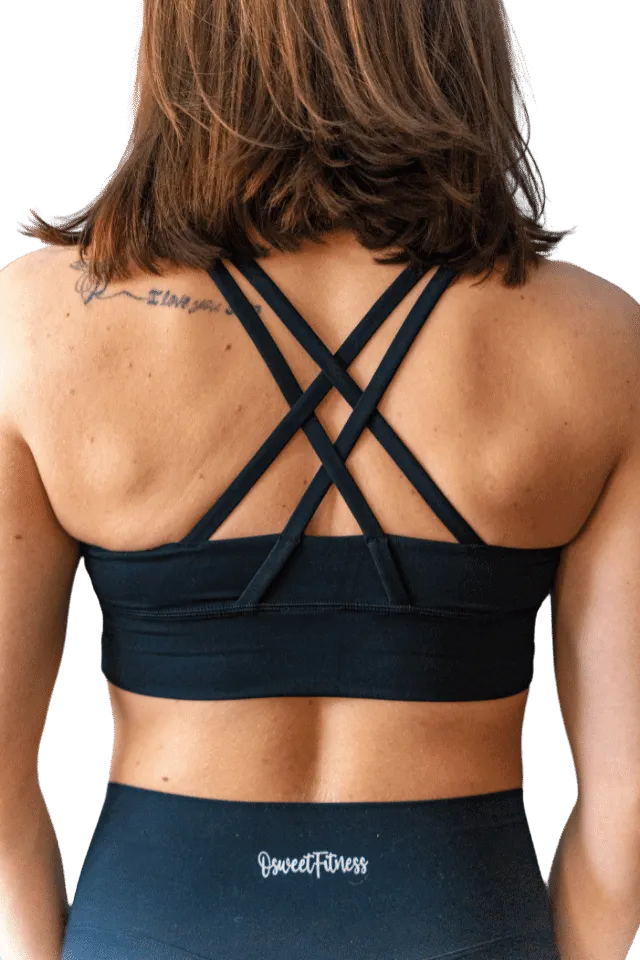 Genesis Onyx Black Sports Bra