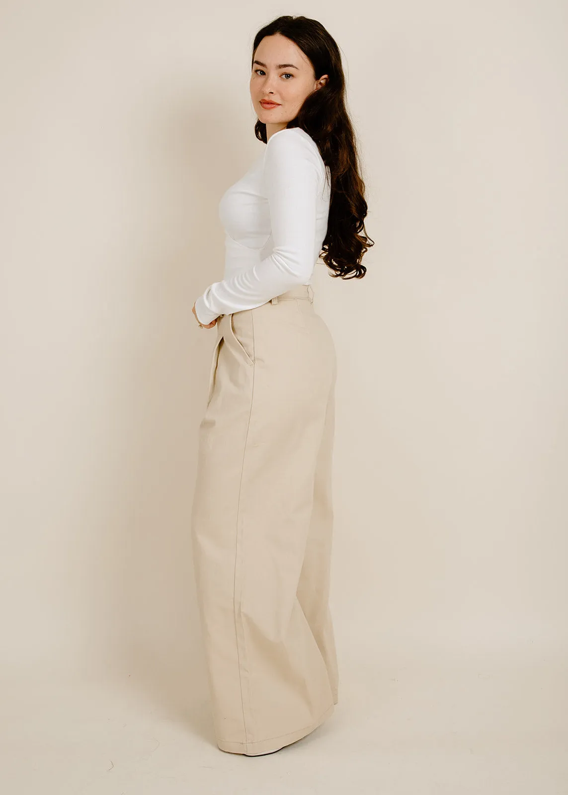 Honeycomb Pants - Beige