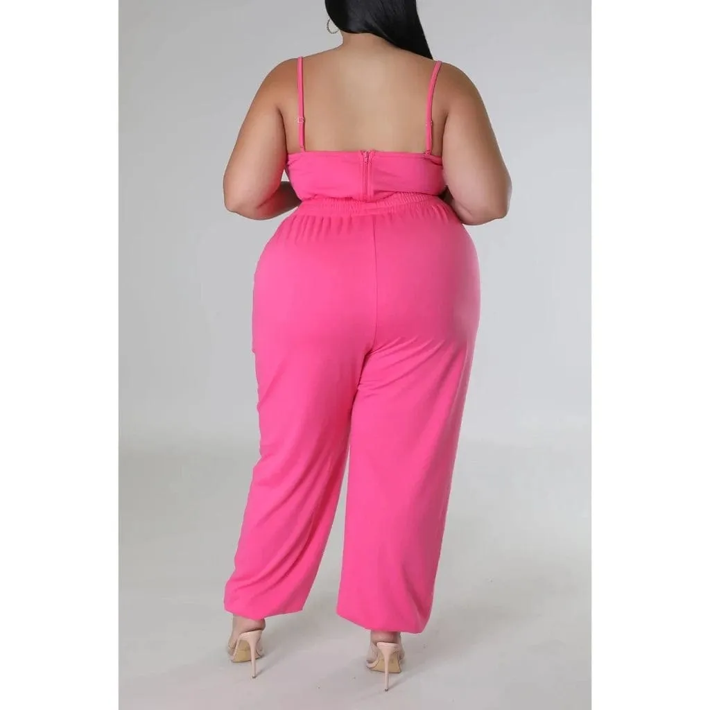 Hot Mama Vibes Pants Set-Pink