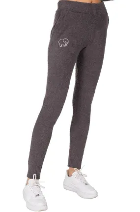 Ivory Ella Smiley Dark Heather Grey Knit Joggers