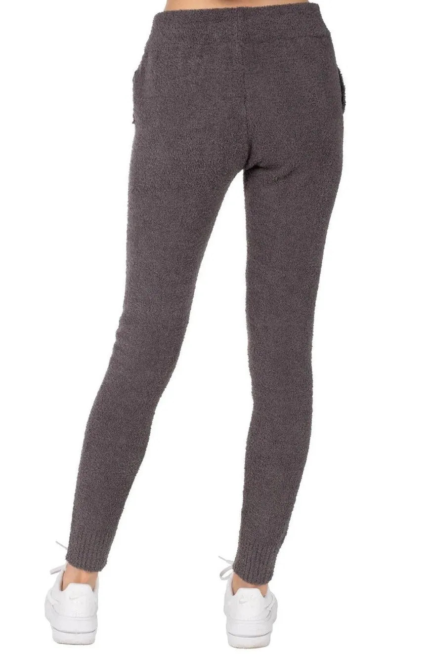 Ivory Ella Smiley Dark Heather Grey Knit Joggers