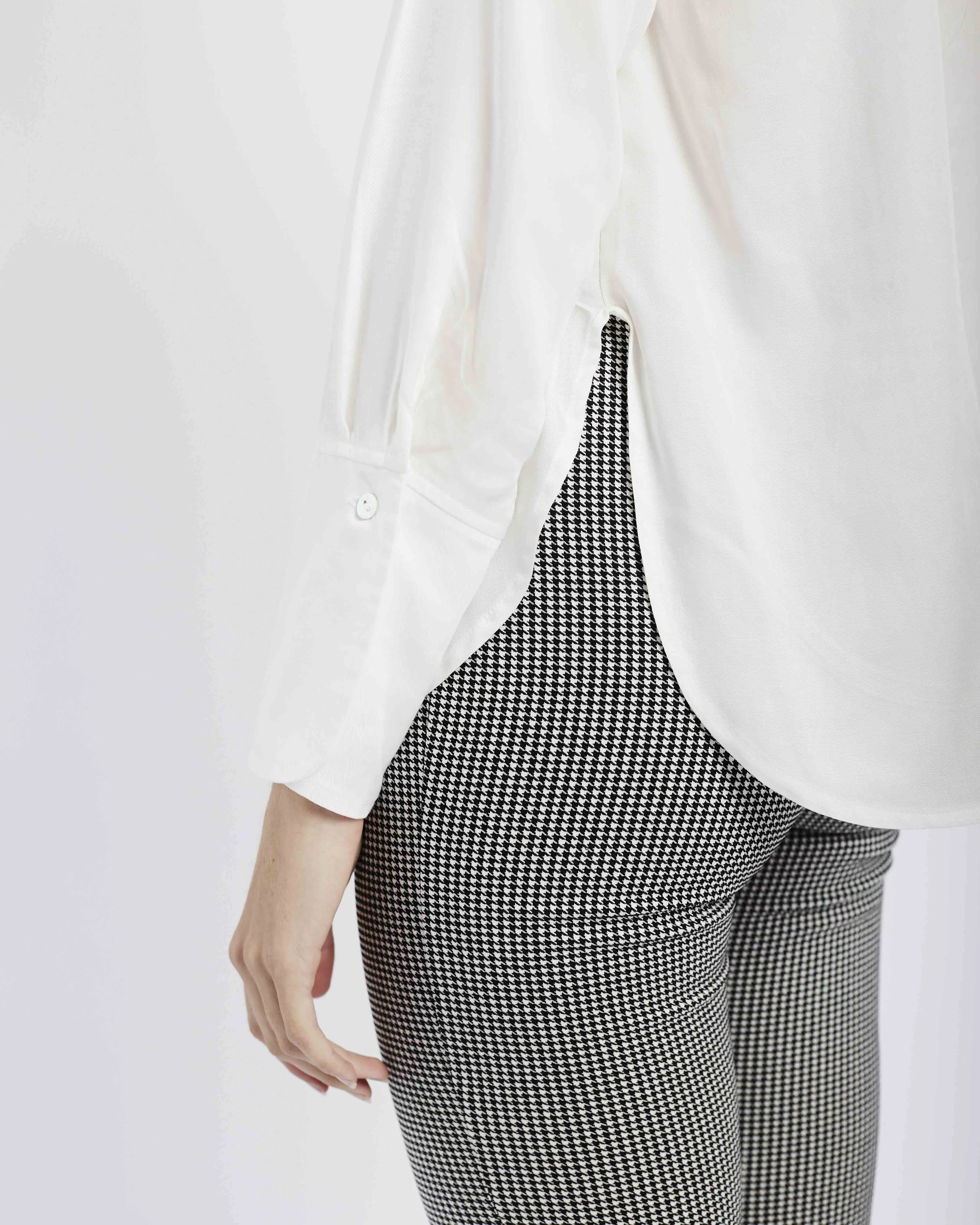 Knit Flare Leg Tregging in Houndstooth