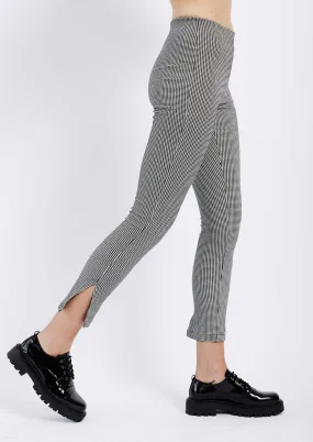 Knit Flare Leg Tregging in Houndstooth